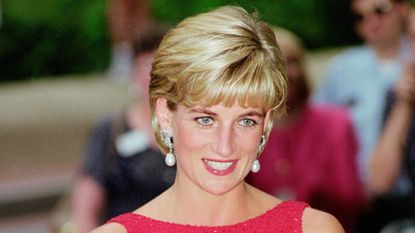 Diana, Princess of Wales attends a fund raising gala dinner for the American Red Cross in Washington