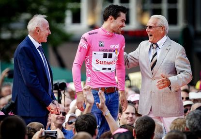 Tom Dumoulin celebrates in Maastricht