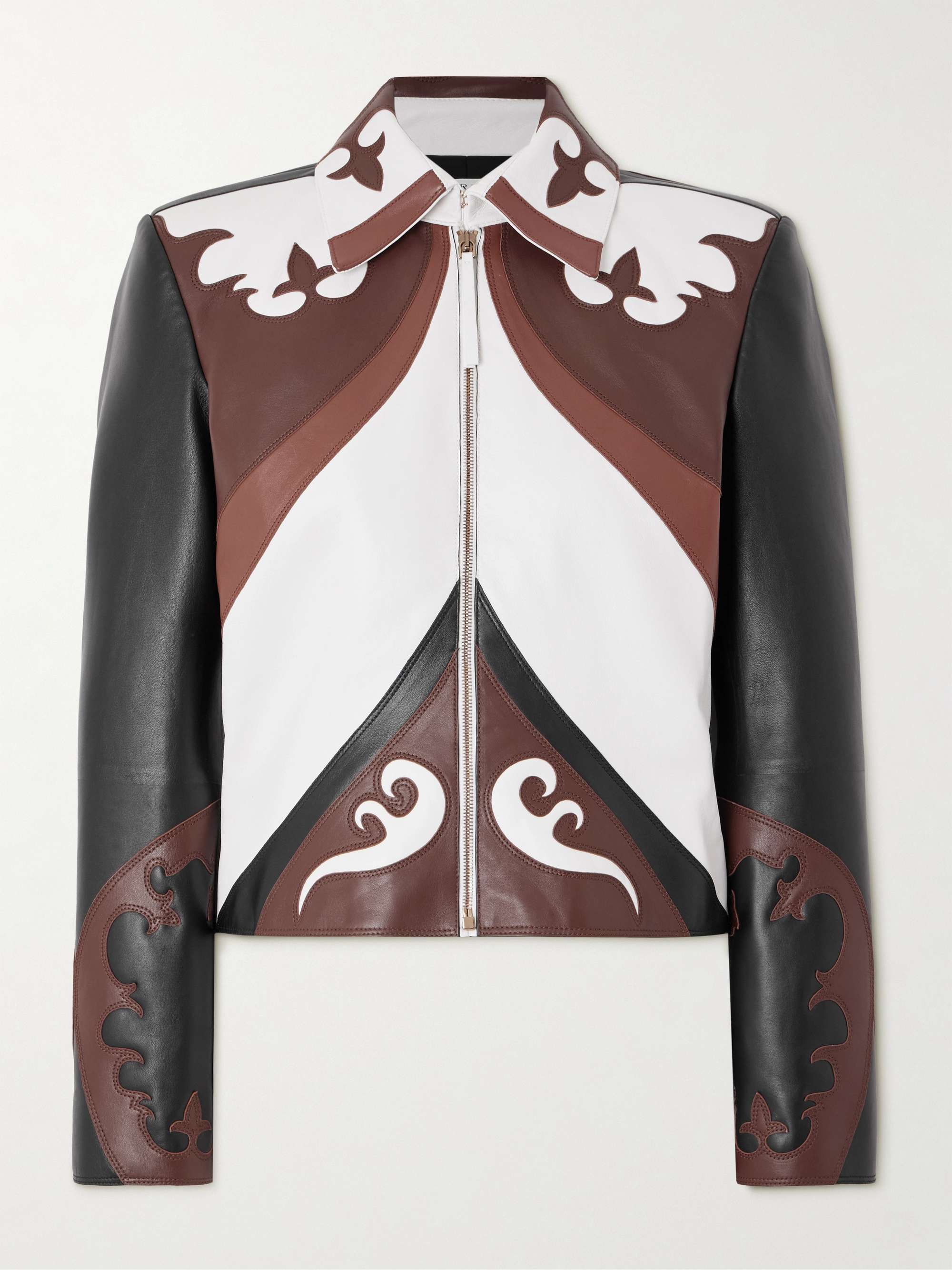 Albie Paneled Leather Jacket