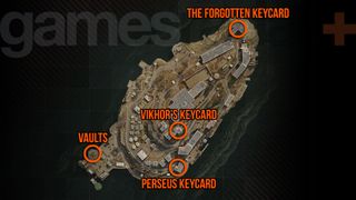 Warzone Keycards locations map on Rebirth Island