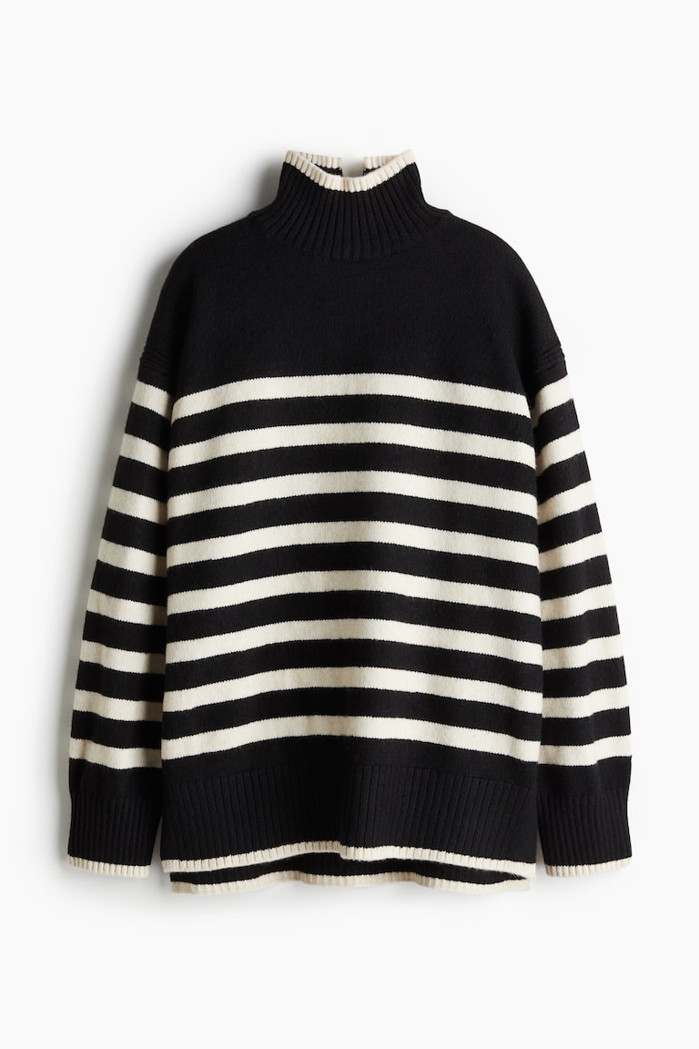 Oversized Polo-Neck Jumper