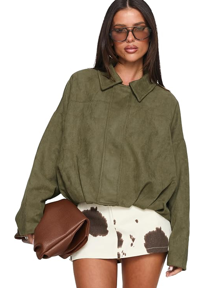 Princess Polly, Enlightened Faux Suede Bomber Jacket