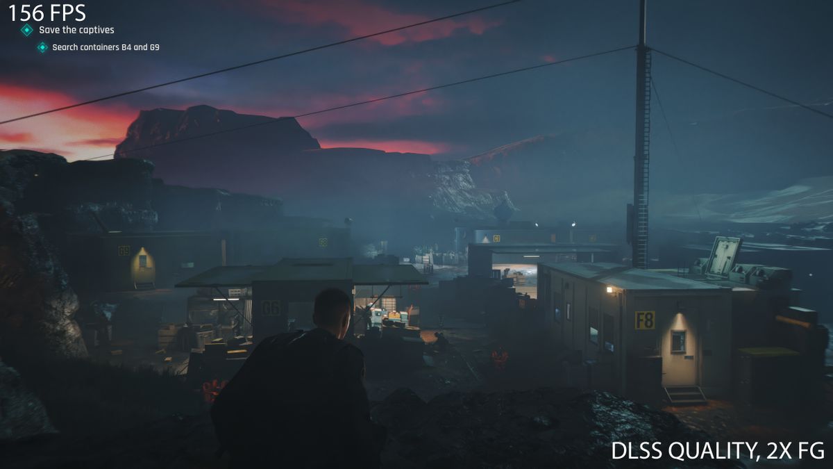 Screenshot of the game 007 First Light running on an Nvidia GeForce graphics card