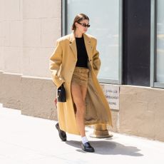 Hailey Bieber wearing a bob hairstyle