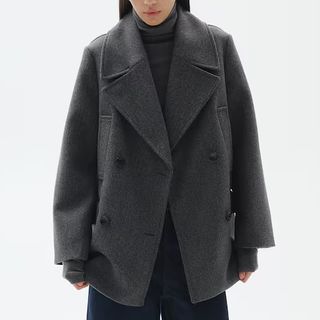 H&M Dark Grey Pea Coat 