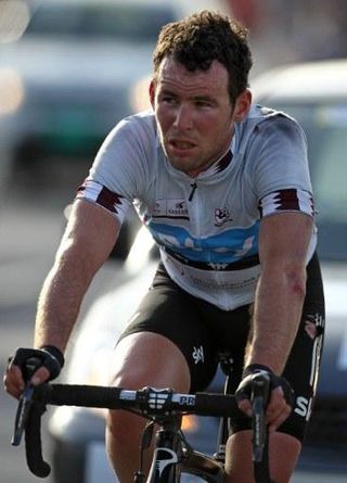 Mark Cavendish (Sky) came a cropper in the finale.