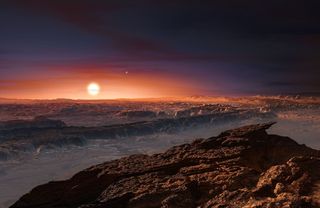 Artist's conception of the surface of Proxima Centauri b (Proxima b, for short).