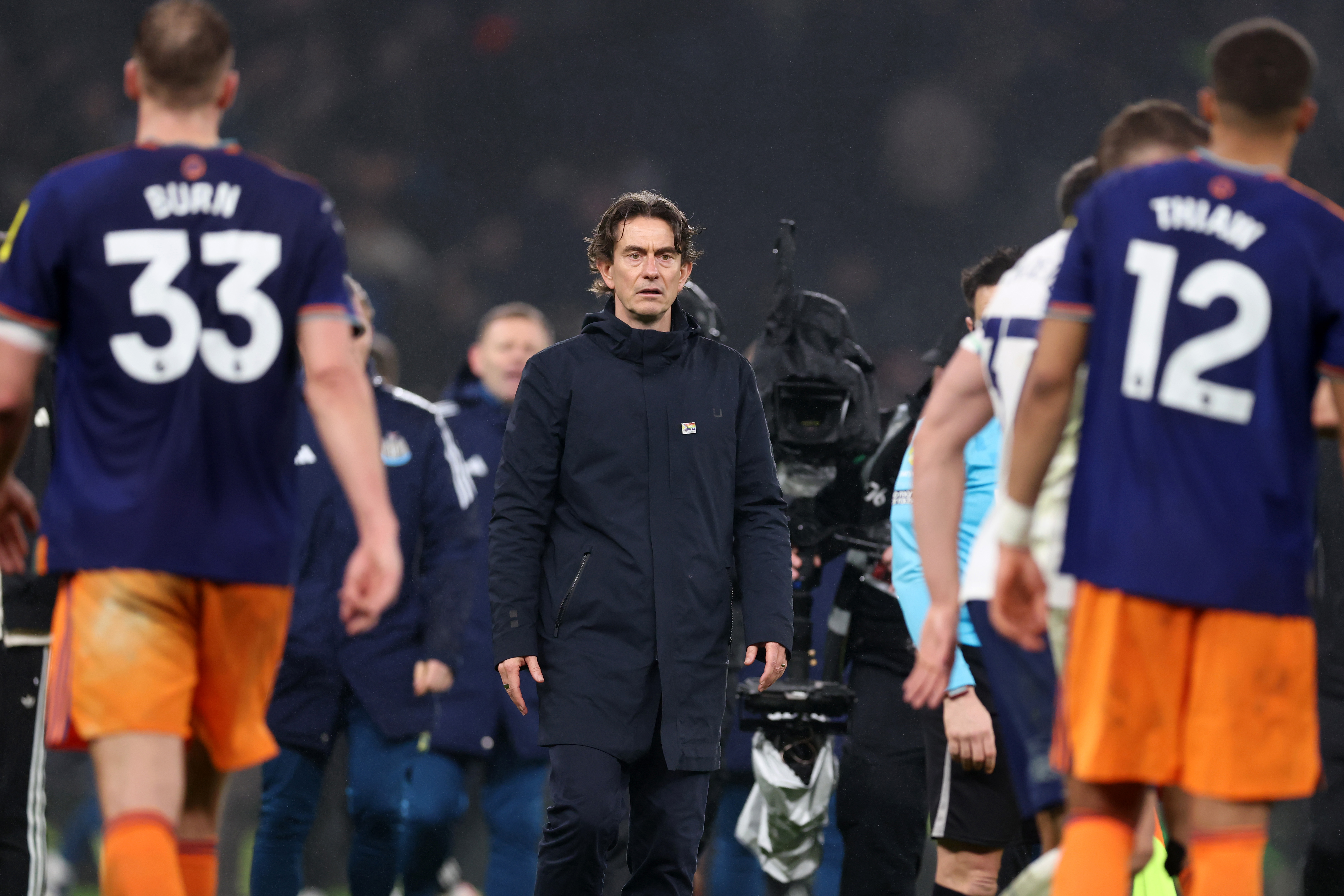 LONDON, ENGLAND - FEBRUARY 10: Thomas Frank manager / head coach of Tottenham Hotspur after the Premier League match between Tottenham Hotspur and Newcastle United at Tottenham Hotspur Stadium on February 10, 2026 in London, England. (Photo by Catherine Ivill - AMA/Getty Images)
