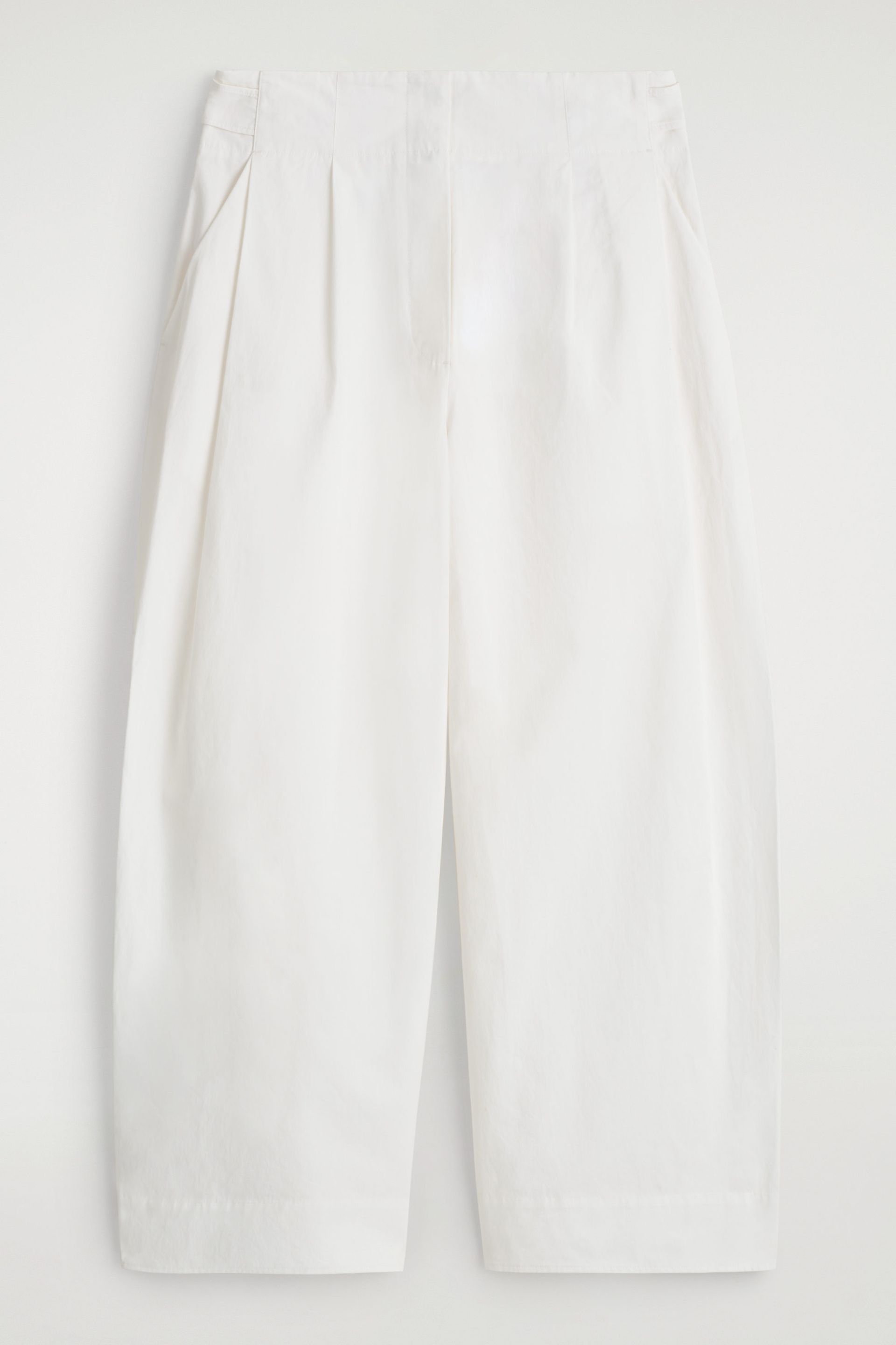 Cotton Barrel-Leg Pants