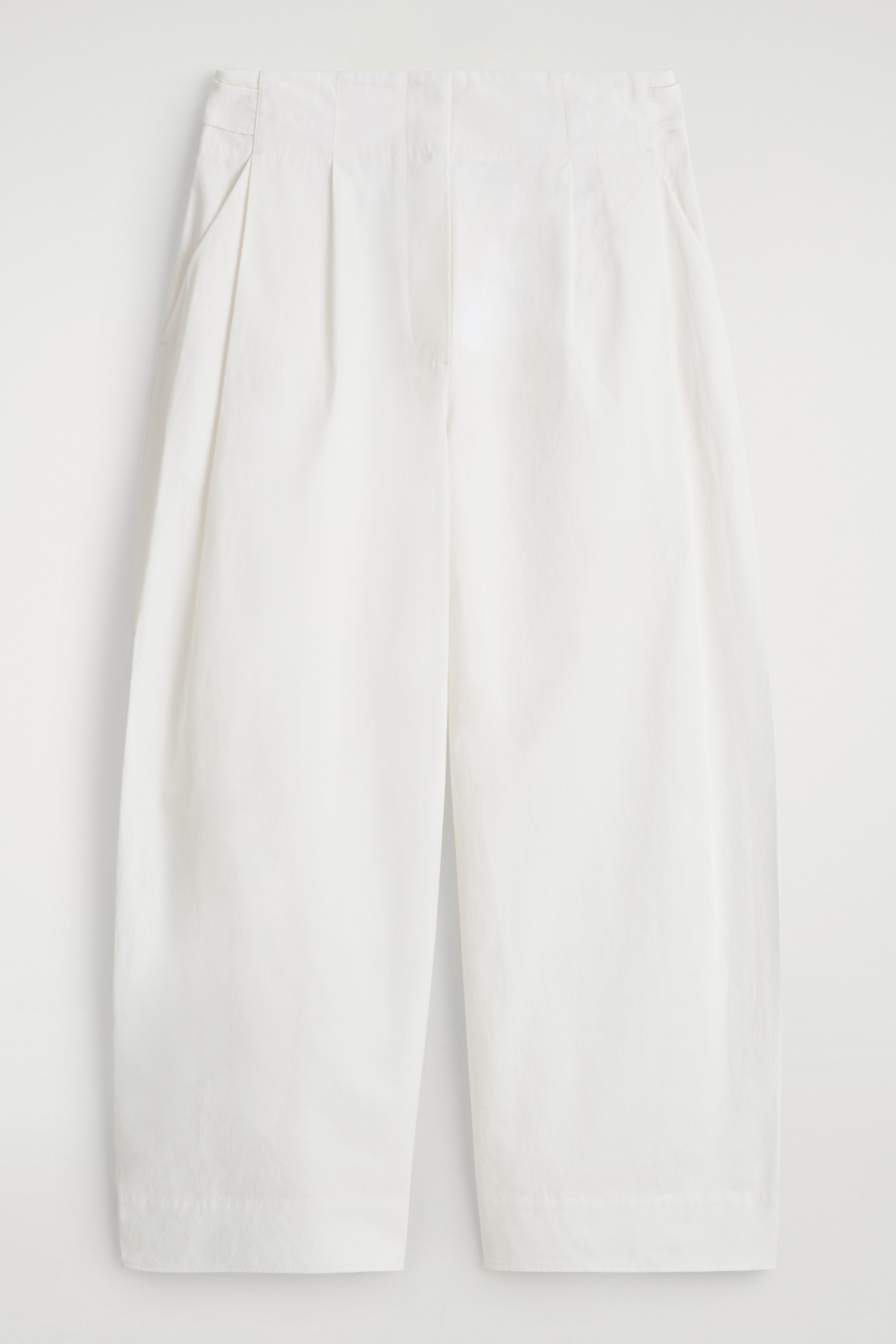 Cotton Barrel-Leg Pants