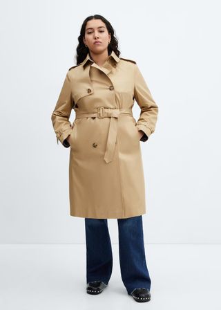 MANGO, Classic Trench Coat With Belt