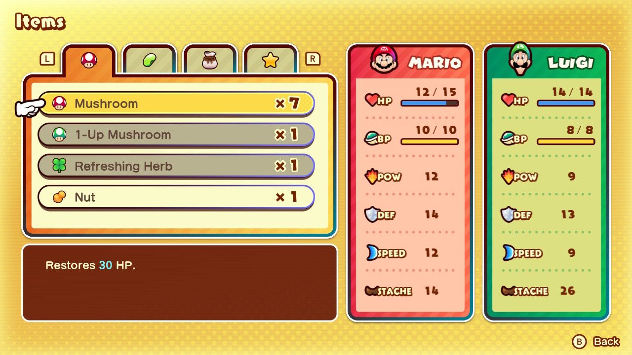 In-game screenshot from Mario &amp; Luigi: Brothership