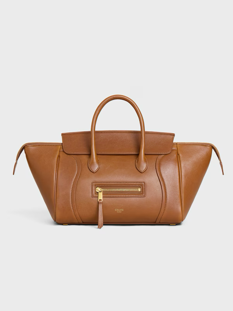 Small New Luggage in Supple Shiny Lambskin