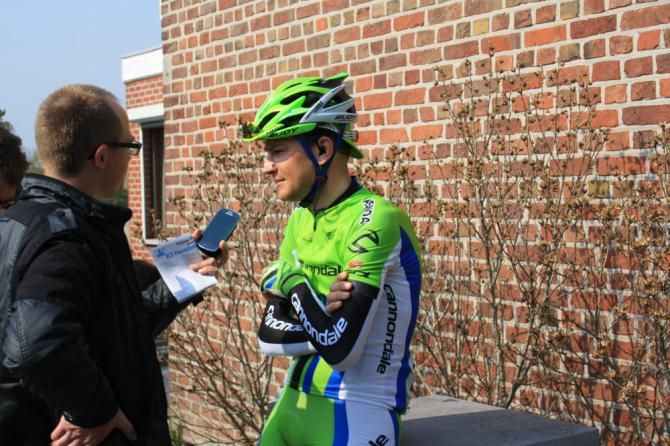 Ted King does a quick pre-race interview