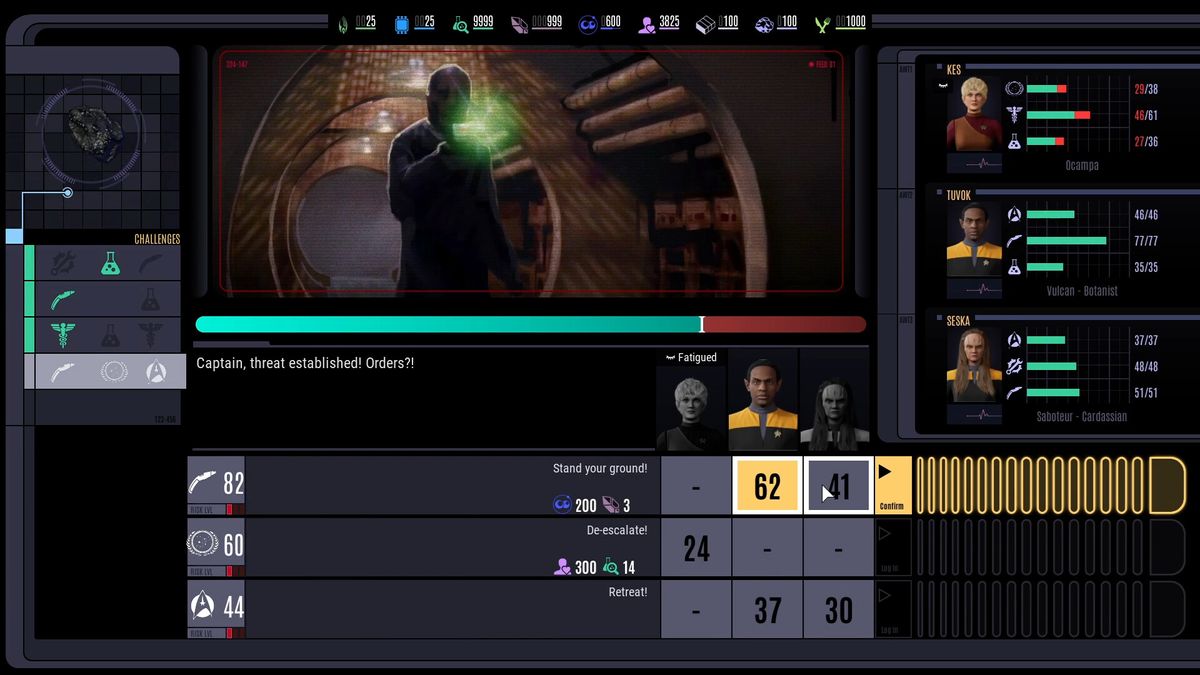 Screenshot from Star Trek Voyager - Across The Unknown, a strategy sci-fi video game based on Star Trek Voyager.