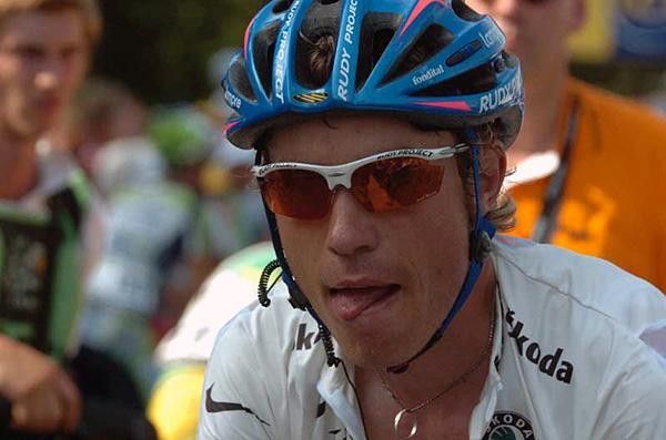 Best young rider Damiano Cunego, post-stage