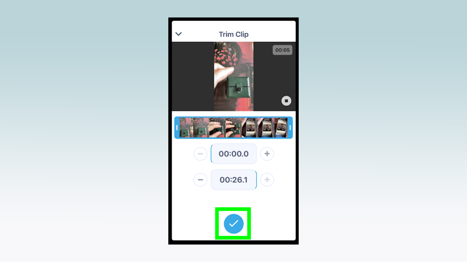 Как скачать Instagram Reels - скриншот видео, обрабатываемого в Clipbox