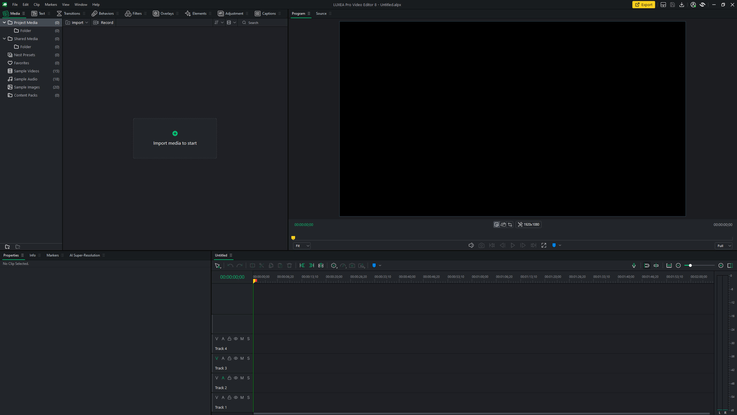 ACDSee Luxea Pro Video Editor 8 user interface