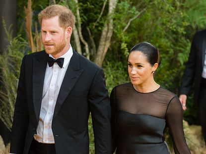 Prince Harry and Meghan Markle at a black tie event
