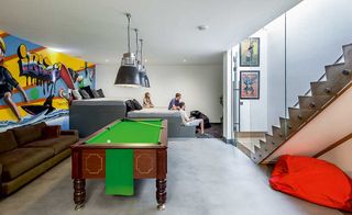 A new basement used as a games room