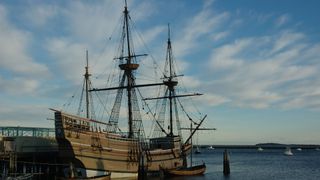 Replica of the original Mayflower ship