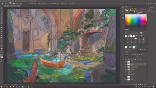 Painting over a 3D environment