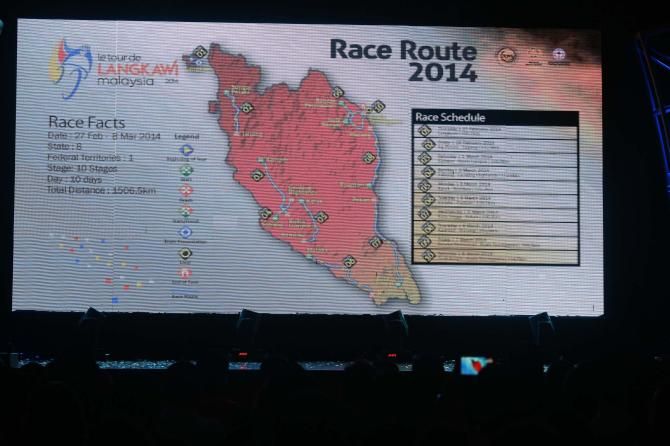 2014 Tour de Langkawi route