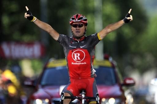 Sergio Paulinho (RadioShack) won stage 10 of the Tour de France in Gap.