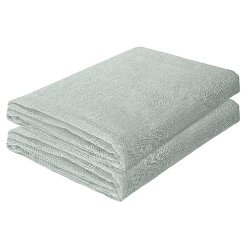 Pack of 2 Cotton Dust Sheets for Decorating 12ft X 9ft Plastic Sheeting With Twill Laminated Polythene Backed Dust Sheet for Furniture, Painting, Floor, Diy, Stairs Case