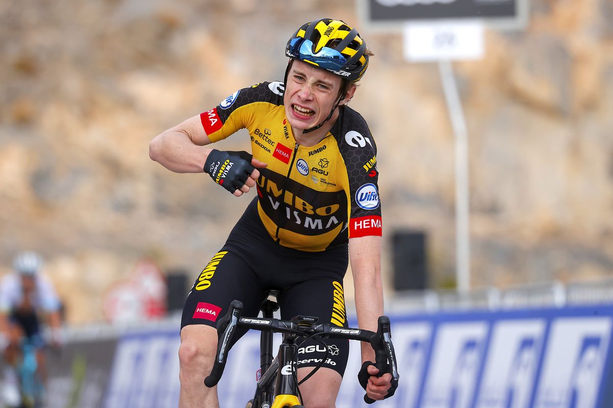 Jonas Vingegaard (Jumbo-Visma) lets it all out