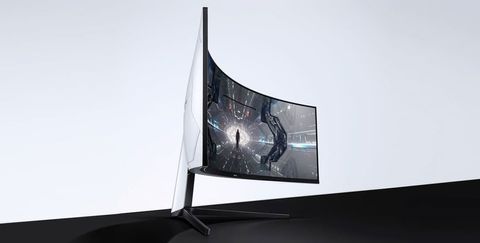 Samsung S Odyssey G9 Is An Ultra Curvy 49 Inch Dual Qhd Gaming Monitor Pc Gamer