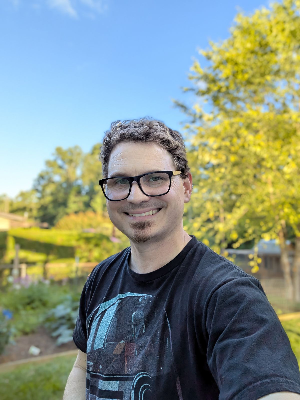 Front-facing camera samples from the Google Pixel 8a