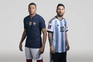 France's Kylian Mbappe and Argentina's Lionel Messi in a composite image ahead of the 2022 World Cup final.