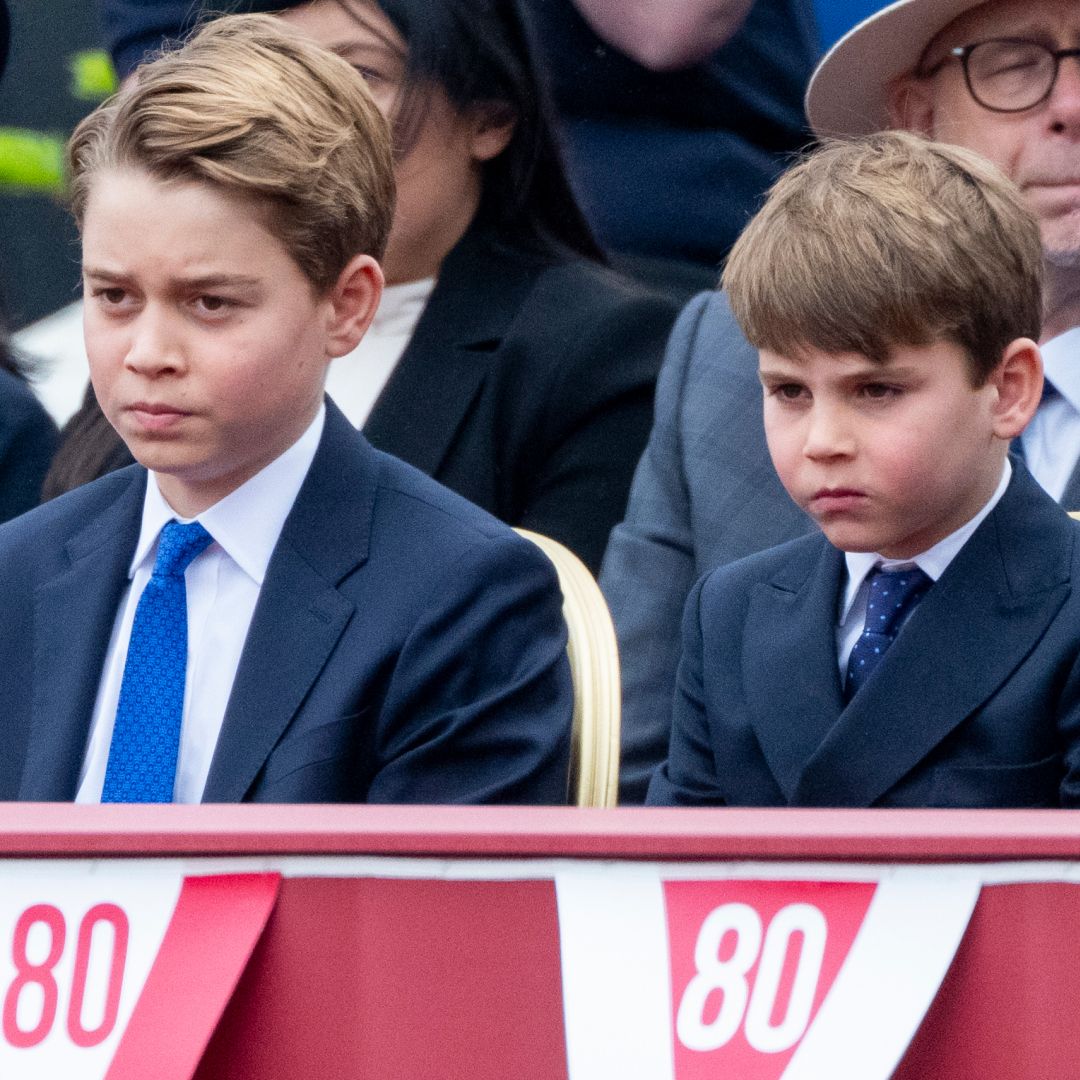 Princess Charlotte, Prince George, and Prince Louis on VE Day