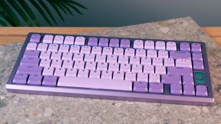 A purple Chilkey ND75 LP mechanical keyboard