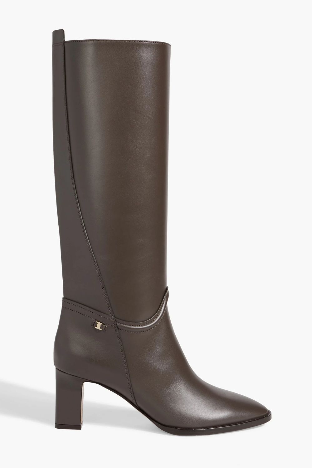 Ferragamo, Torris Embellished Leather Knee Boots