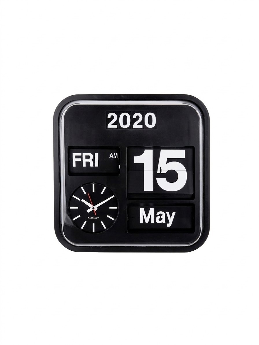 Heal's, Karlsson Big Flip Wall Clock Black