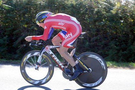 Great Britain's Alex Dowsett in action at the Chrono des Nations time trial.