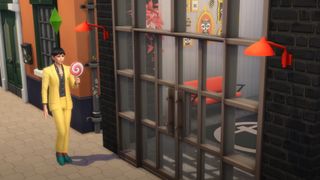 A business owner is happy in The Sims 4 Businesses and Hobbies