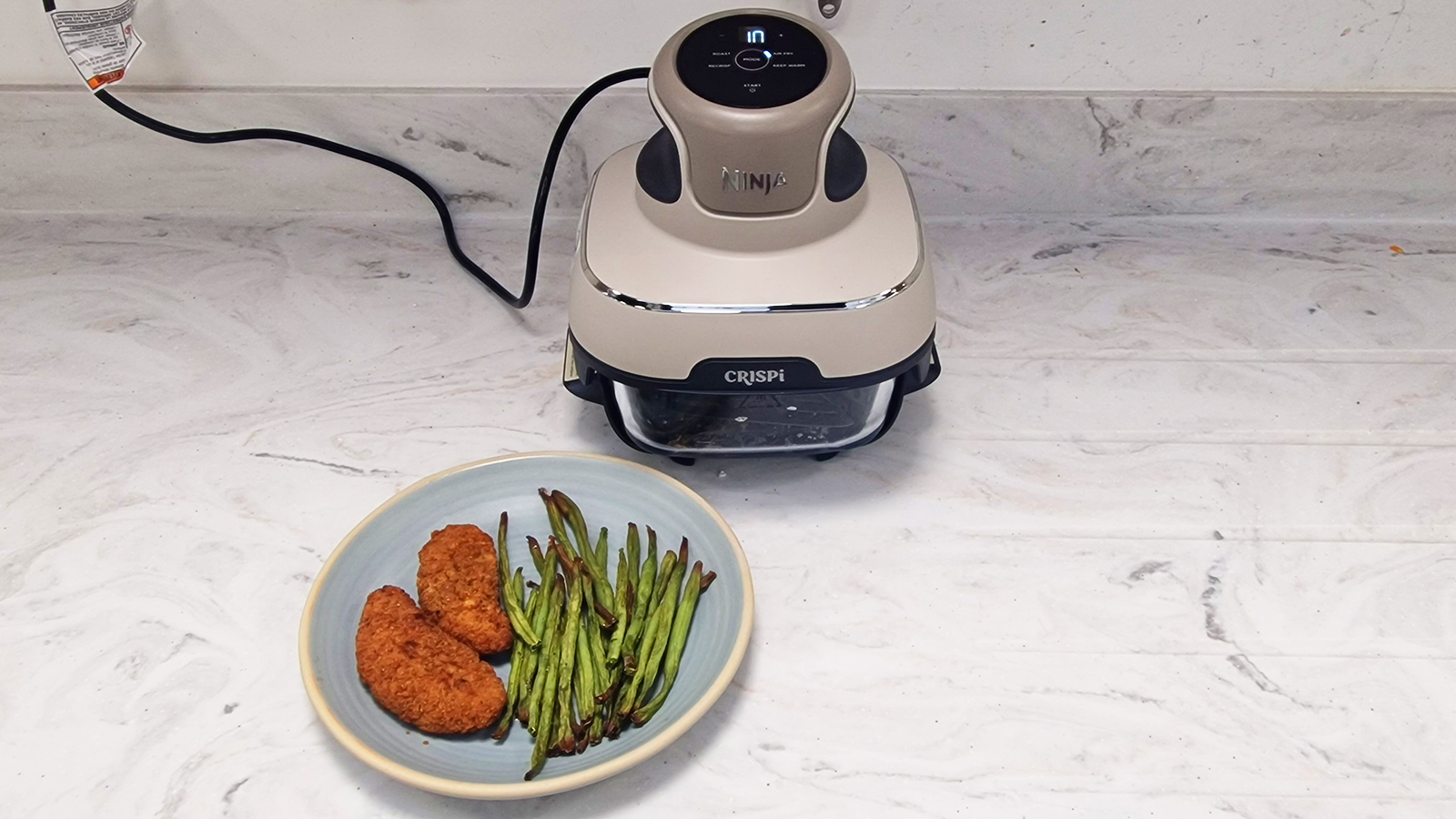 Ninja Crispi air fryer being tested in the Tom's Guide test kitchen