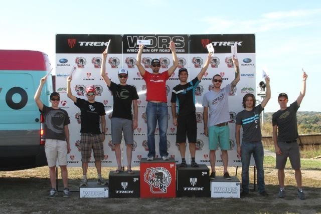 Men's podium Left to right: Ben Senkerik, Corey Stelljes, Isaac Neff, Brian Matter, Nathan Guerra, Justin Piontek, Joseph Maloney, Ray Nelson