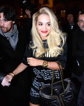 Rita Ora At Milan Fashion Week AW14
