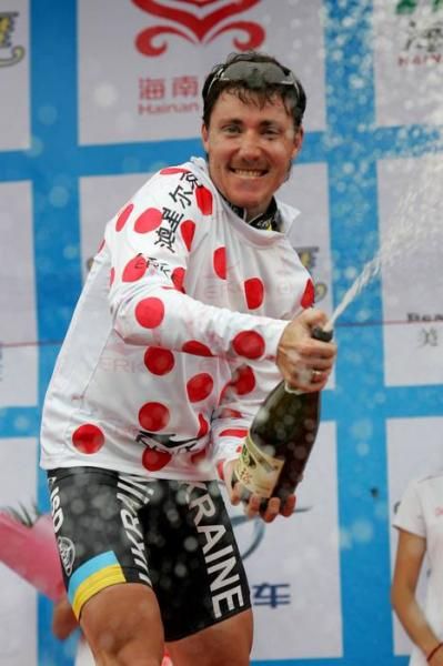 Volodymyr Zagorodniy (Ukraine) has worked hard for his KOM jersey.