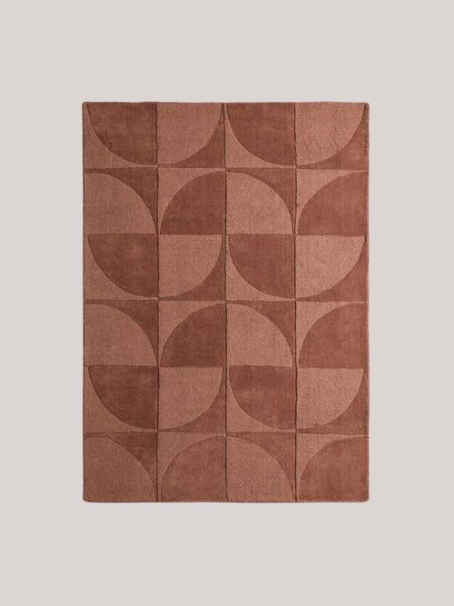 Liv Hand Woven Wool Geometric Pattern Rug 