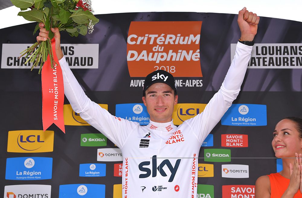Gianni Moscon (Team Sky) leads the young rider classification