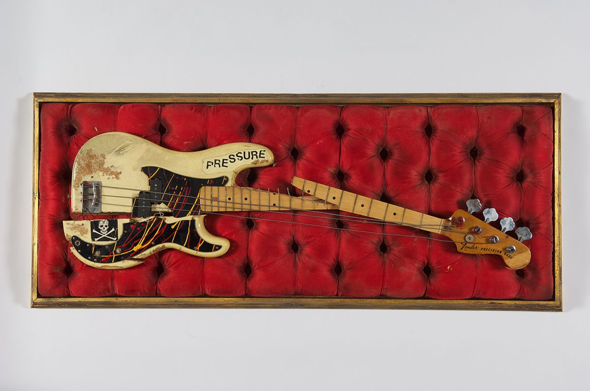 Paul Simonon&rsquo;s broken bass guitar