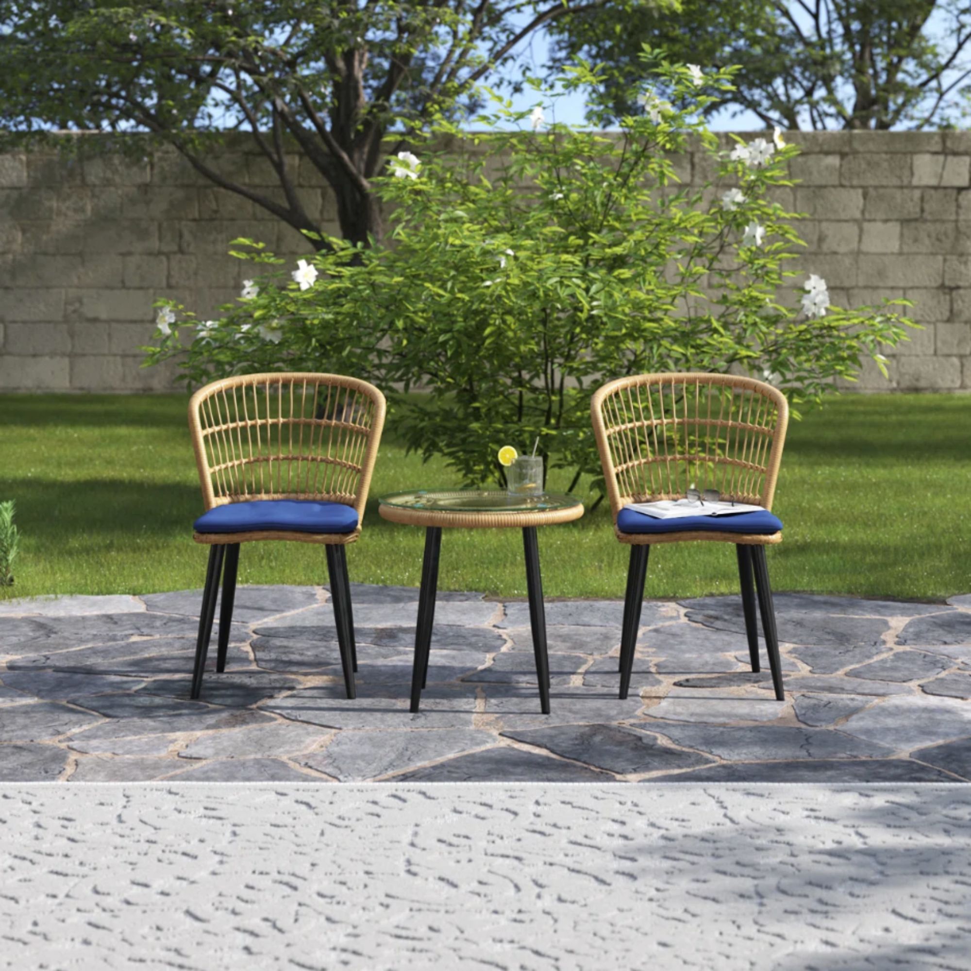Letta 2 - Person Patio Conversation Sets with Cushions