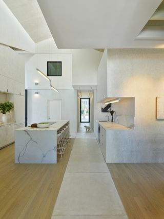 double height kitchen at The LADG - House in Los Angeles