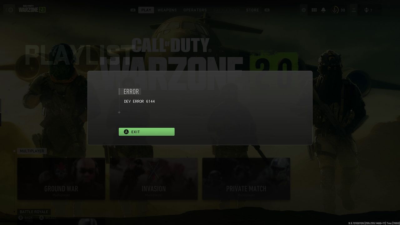 Warzone 2 error MW2