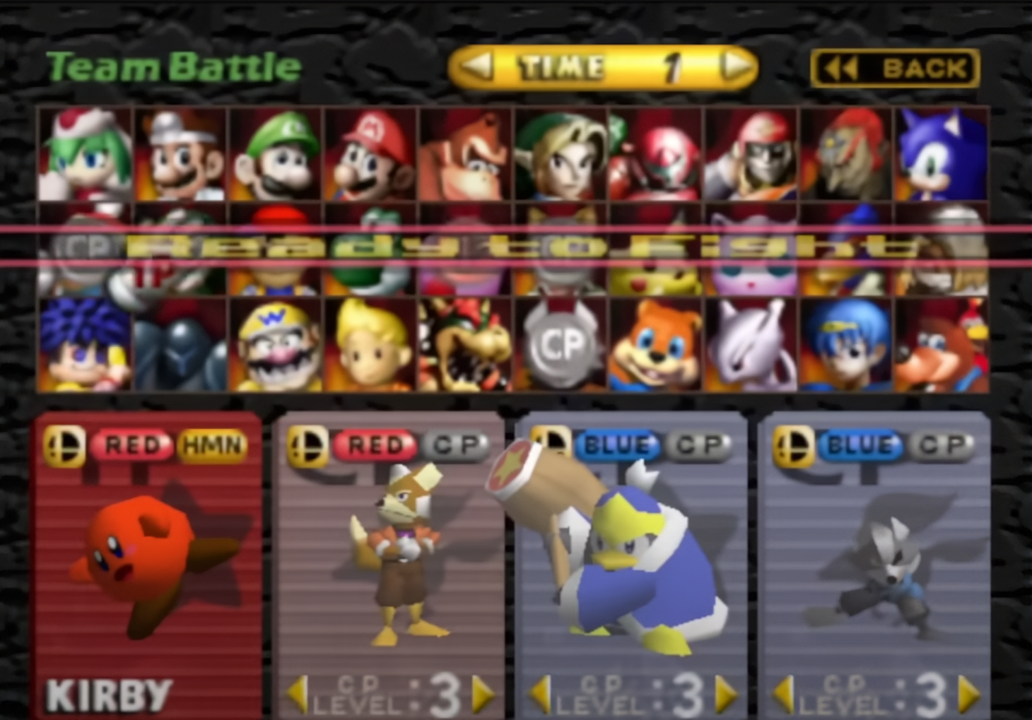 Footage of Smash Remix Version 1.5.0, which boasts 30 character slots and runs on real N64 hardware with an Expansion Pak.